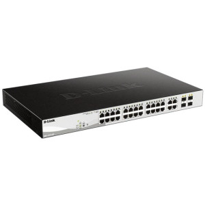 D-Link DGS-1210-28P 28-Port Gigabit L2+ Managed PoE+ Switch, 24 PoE+ Gigabit ports and 4 SFP ports
